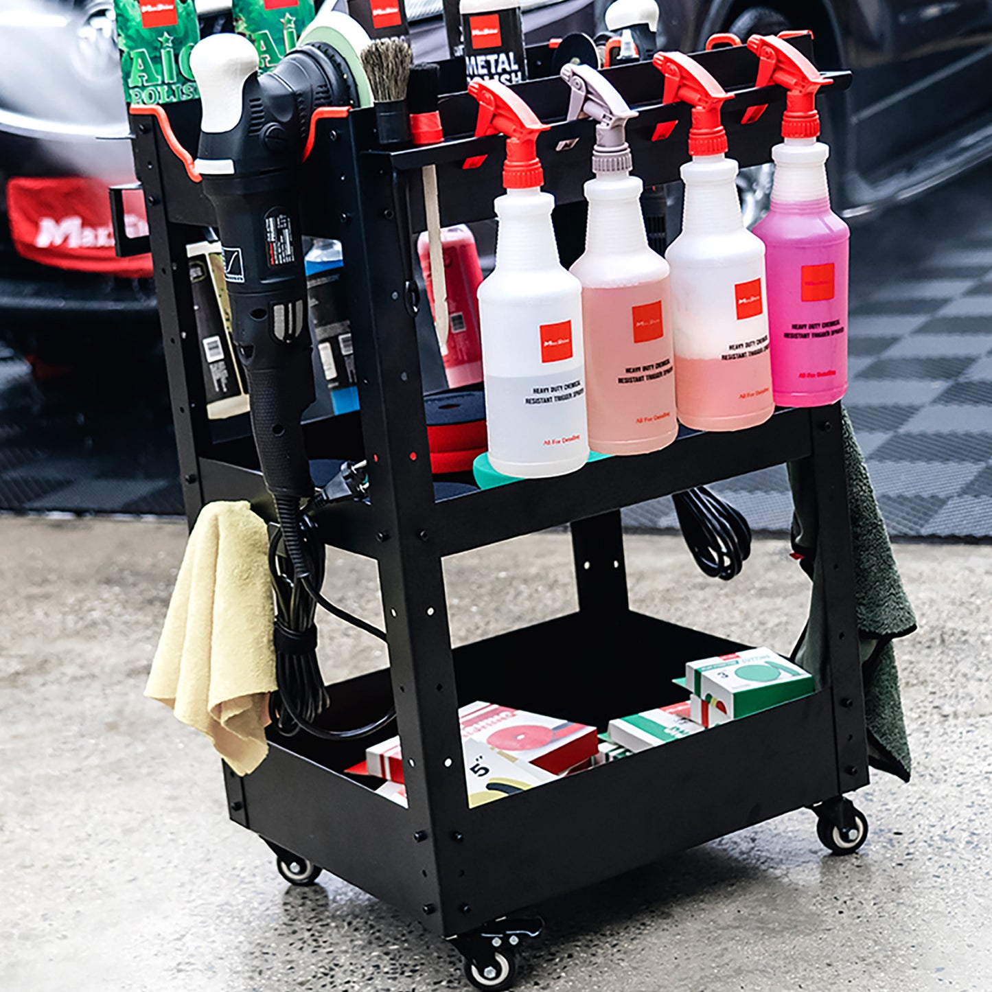 MaxShine Premium Rolling Detailing Cart (702308)
