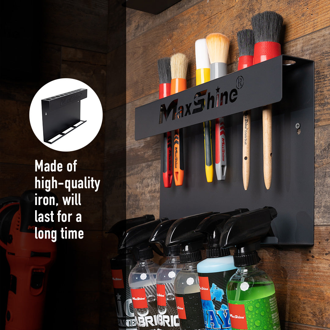 MaxShine Brush and Trigger Bottle Holder (Wall Mount Tool Holder) (H06)